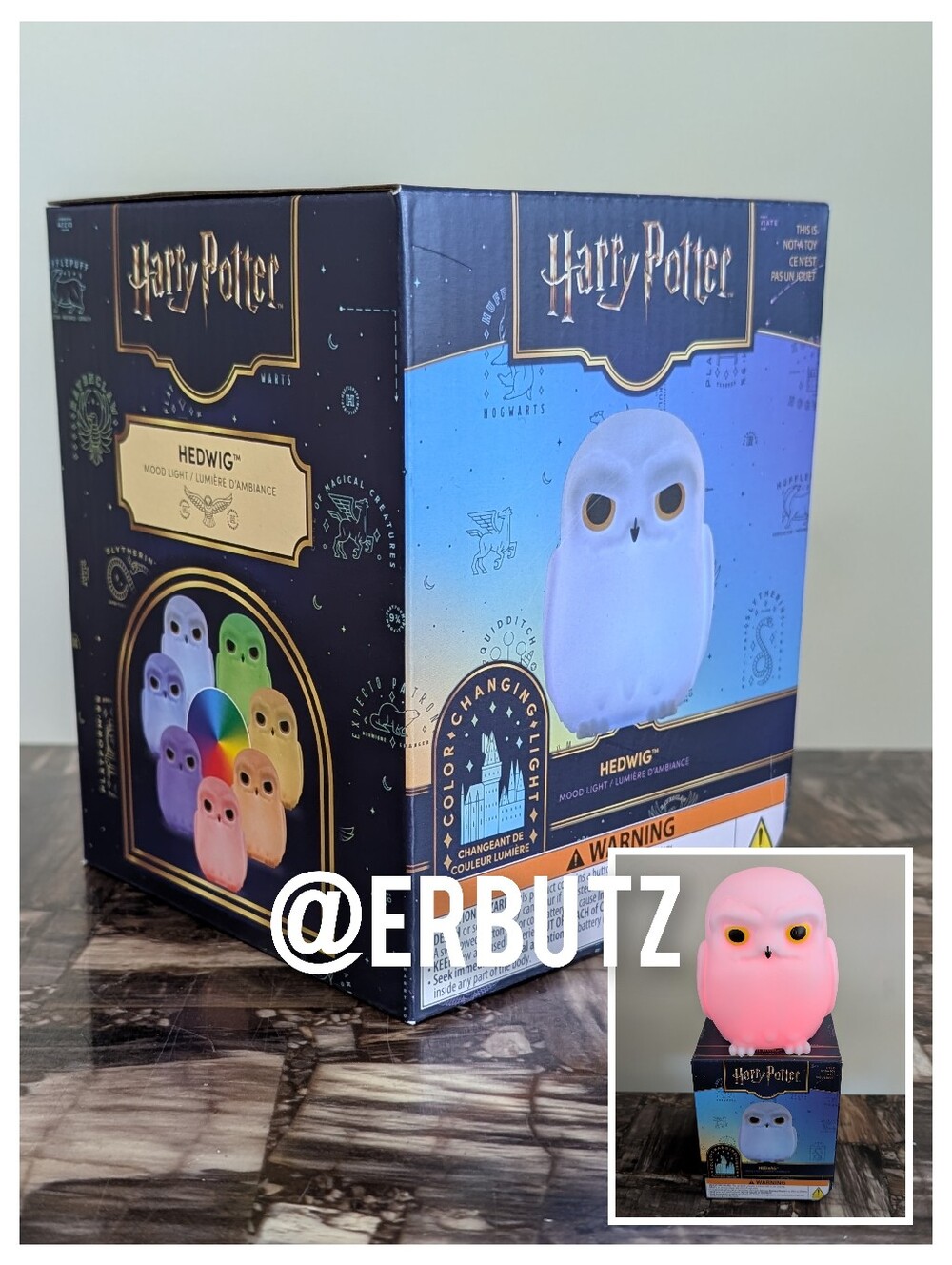 Harry Potter Color Changing 🌈 Hedwig Mood Light Tabletop Light Up Decor 🦉